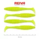 Reiva Candát Power Shad 10cm 7,05gr 4ks/balení (Fluo zelená) Plastová nástraha