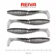 Reiva Candát Power Shad 10cm 7,05gr 4ks/balení (Stříbrná třpytka) Plastová nástraha