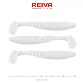   Reiva Zander Power Shad Classic White 12,5cm Plastová nástraha 3ks