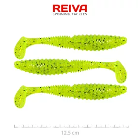   Reiva Zander Power Shad Poppy Green 12,5cm Plastová nástraha 3ks