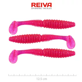   Reiva Zander Power Shad Japanese Red 12,5cm Plastová nástraha 3ks