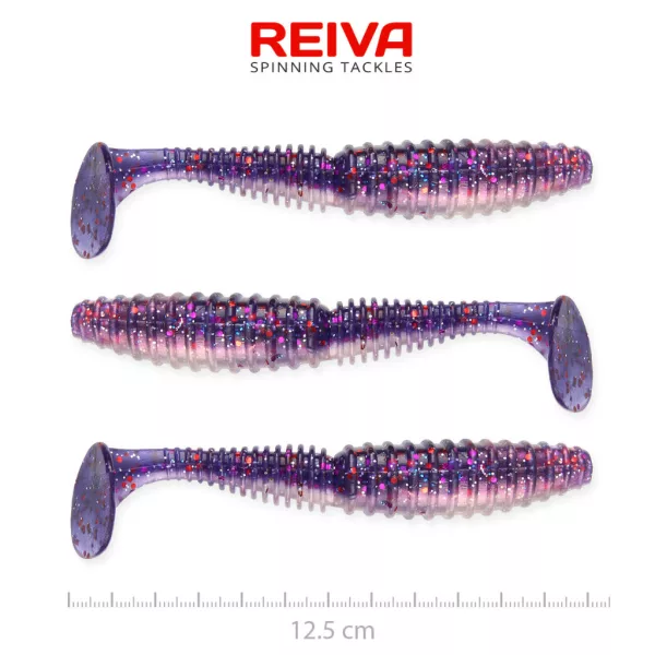 Reiva Zander Power Shad Purple Pearl 12,5cm Plastová nástraha 3ks