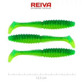   Reiva Zander Power Shad Poison Green 12,5cm Plastová nástraha 3ks