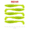 Reiva Candát Power Shad 8cm 3,18gr 5ks/balení (Fluo zelená třpytka II.) Plastová nástraha