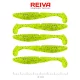 Reiva Candát Power Shad 8cm 3,18gr 5ks/balení (Fluo zelená třpytka II.) Plastová nástraha