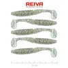 Reiva Candát Power Shad 8cm 3,18gr 5ks/balení (Stříbrná třpytka) Plastová nástraha