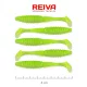 Reiva Candát Power Shad 8cm 3,18gr 5ks/balení (Fluo zelená třpytka I.) Plastová nástraha