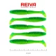 Reiva Zander Power Shad 8cm 3,18gr 5ks/bal (Zelené třpytky) Plastová nástraha
