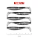 Reiva Candát Power Shad 8cm 3,18gr 5ks/balení (Stříbrná třpytka) Plastová nástraha