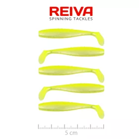   Reiva Flat Minnow Shad Flash Lemonade 5cm 1,3gr Plastová nástraha 5ks
