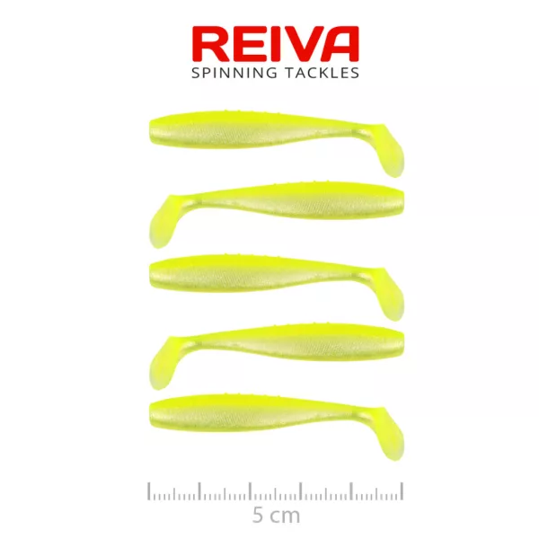 Reiva Flat Minnow Shad Flash Lemonade 5cm 1,3gr Plastová nástraha 5ks