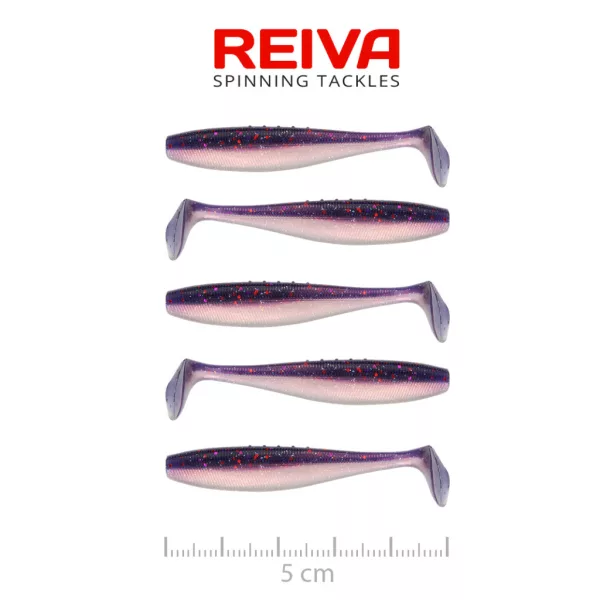 Reiva Flat Minnow Shad Purple Pearl 5cm 1,3gr Plastová nástraha 5ks