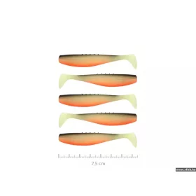   Reiva Flat Minnow Shad 10cm 4ks/bal (Černá-Bílá-Oranžová) gumová rybka
