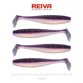  Reiva Flat Minnow Shad 10cm Fialová Perla Plastová Návnada 4ks