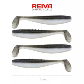   Reiva Flat Minnow Shad 10cm Kouzelná Ryba Plastová Návnada 4ks