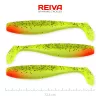 Reiva Flat Minnow shad 12,5cm 3ks/balení (Zeleno-Červené Třpytky) Plastová nástraha