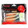 Reiva Flat Minnow shad 12,5cm 3ks/balení (Zeleno-Červené Třpytky) Plastová nástraha