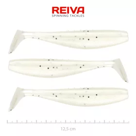   Reiva Flat Minnow Shad 12,5cm Pearl Dot Plastová Návnada 3ks
