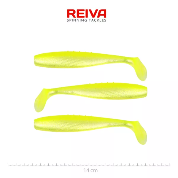 Reiva Flat Minnow Shad Flash Lemonade 14cm Plastová nástraha 3ks