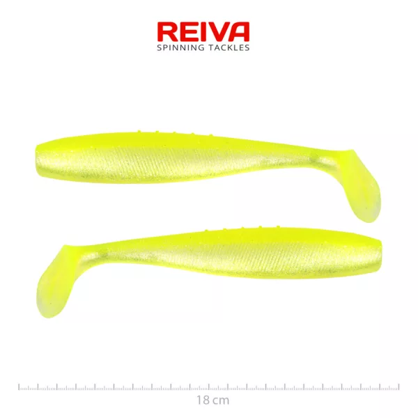 Reiva Flat Minnow Shad Flash Lemonade 18cm Plastová nástraha 2ks