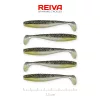 Reiva Flat Minnow shad 7,5cm 5ks/balení (Černo-Stříbrné Třpytky) Plastová nástraha