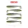 Reiva Flat Minnow shad 7,5cm 5ks/balení (Černo-Stříbrné Třpytky) Plastová nástraha