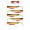 Reiva Flat Minnow shad 7,5cm 5ks/balení (Černo-Bílo-Oranžová) Plastová nástraha