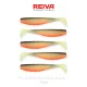 Reiva Flat Minnow shad 7,5cm 5ks/balení (Černo-Bílo-Oranžová) Plastová nástraha