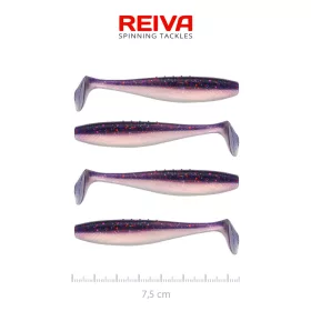   Reiva Flat Minnow Shad 7,5cm Fialová perla Plastová nástraha 4ks