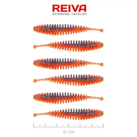 Reiva Tiny Worm Oranžové Disco 6cm Plastová Návnada 6ks