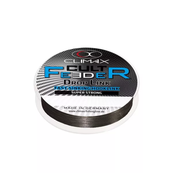Climax Cult Feeder Fast Sinking Braid Droplink 10m 0,12mm 5,0kg Dark Grey Pletená návazcová šňůra