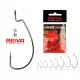 Reiva Offset Worm Černý 3/0 5ks/balení Háček s očkem a vouskem pro dravé ryby