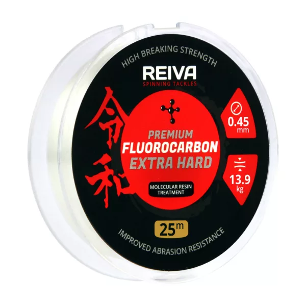 Reiva Reiva Fluorocarbon 25m 0.40mm Monofilní návazec-Průhledný