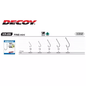   Decoy Worm KR-28 Fine Mini 8 Jednoháček s očkem a protihrotem na dravce 18db