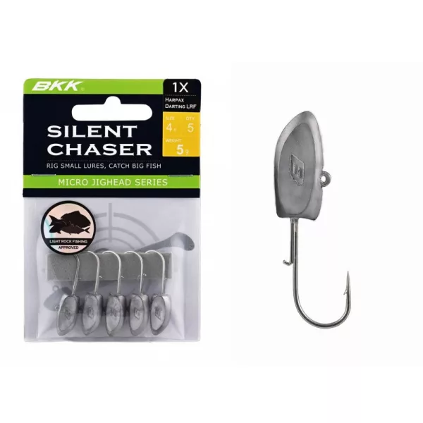 BKK Silent Chaser Microjig - Harpax Darting LRF 6#, 2.5g, 5ks/balení Jigová hlava