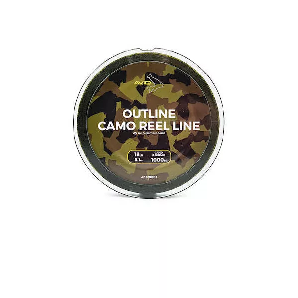Avid Outline Camo Reel Line 18Lb 1000M Monofilní hlavní vlasec