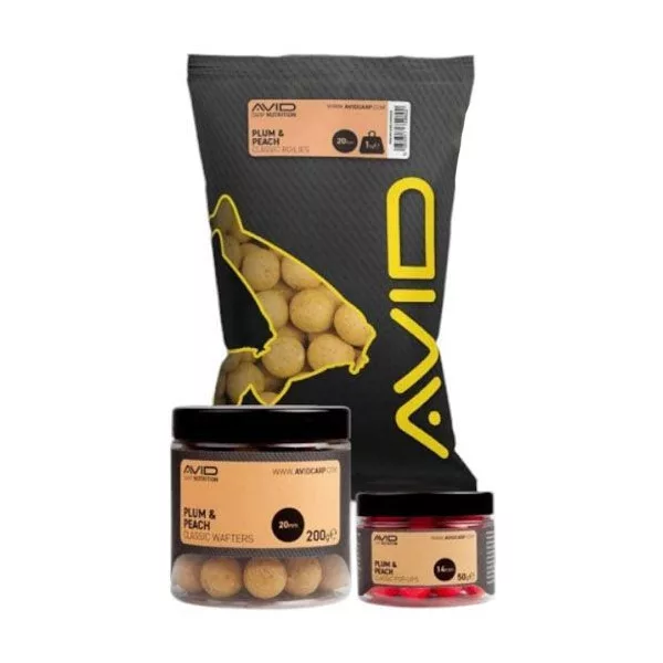 Avid Švestka-Broskev 20mm Krmné Boilies 1kg