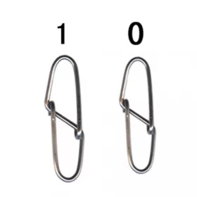   Sakura - DIAMOND SNAP NICKEL 14KG - # 1 X 10 - Obratlík s karabinkou