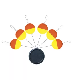   SERT - XT- BLISTER FLOAT ROUND N°0 X 6 (FLUO ORANGE/YEL.) - Zarážka