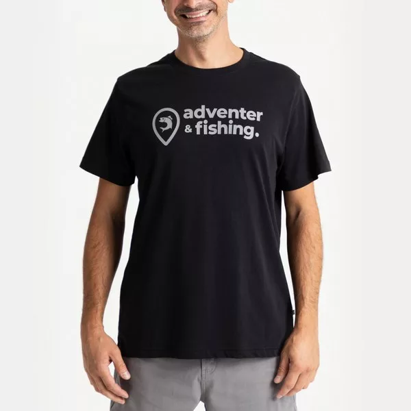 Adventer & Fishing Černé M Tričko s krátkým rukávem