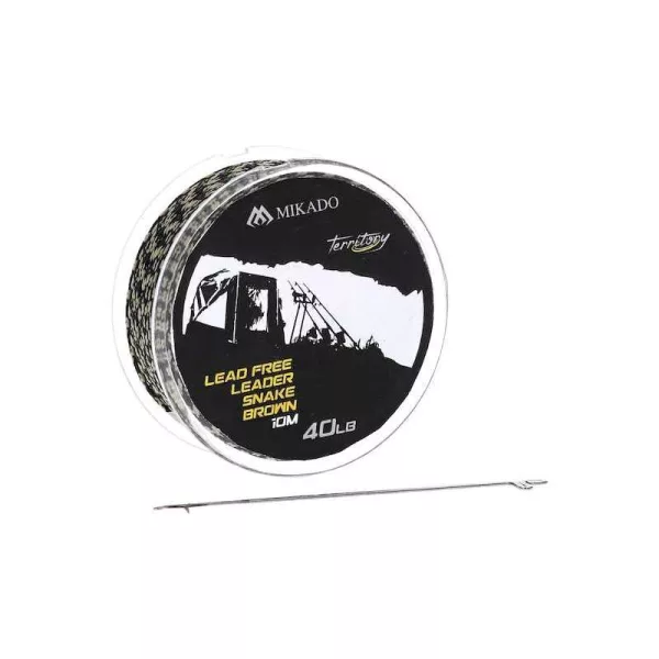 Mikado Bezolovnatý Leadcore 10m 40lbs Pletená návazcová šňůra