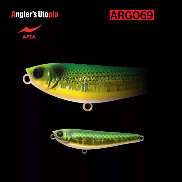 Apia Argo 69 8,5gr 69mm 08 Zlatozelený Kohada Wobler