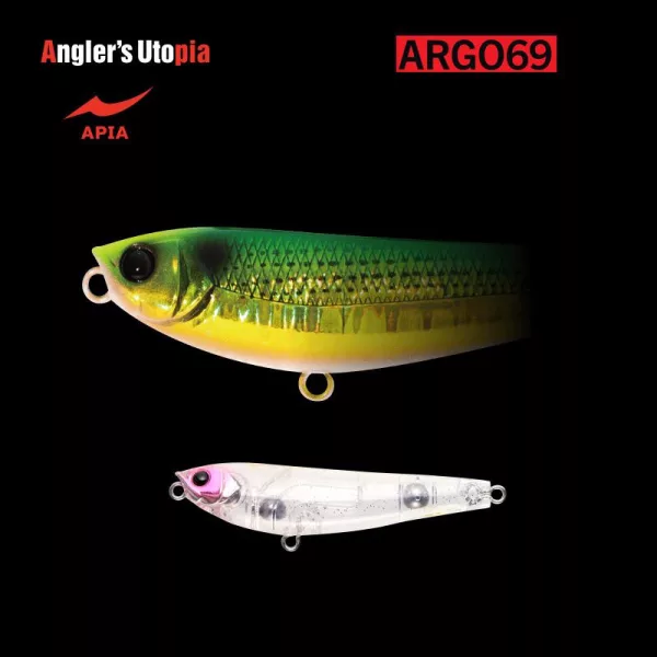 Apia Argo 69 8,5gr 69mm 10 Peach Clear Glitter Wobler