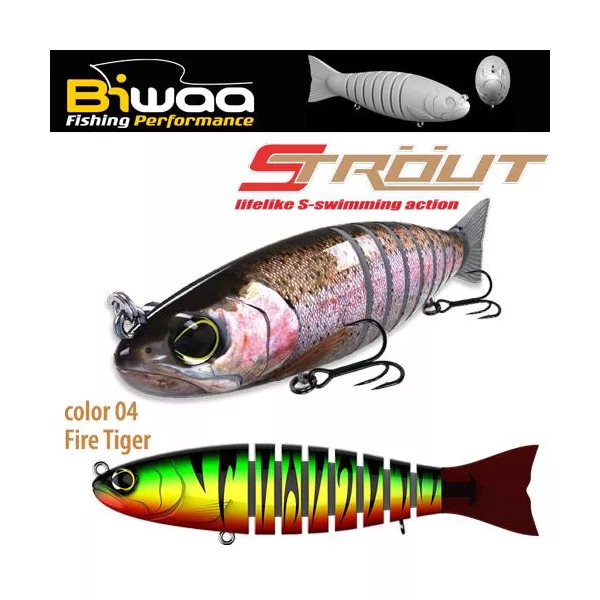 Biwaa Strout 14cm 29gr 04 Fire Tiger Wobbler 1ks