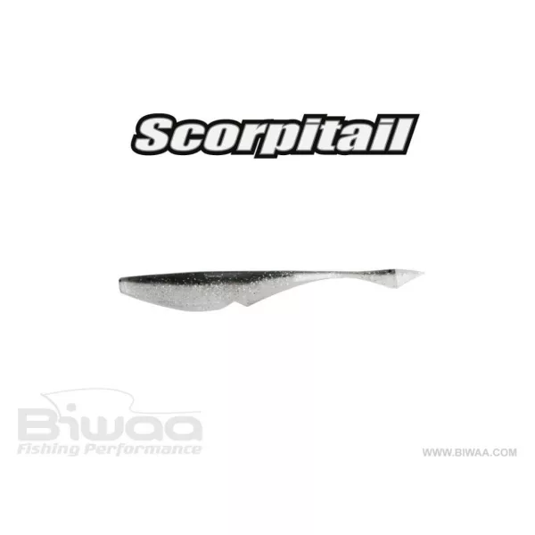 Biwaa Scorpitail 13cm 101 Silver Minnow gumová nástraha 6ks