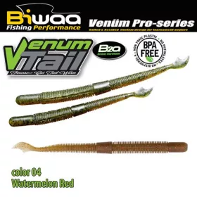   Biwaa Venum Tail 10cm 04 Watermelon Red gumová nástraha 10ks