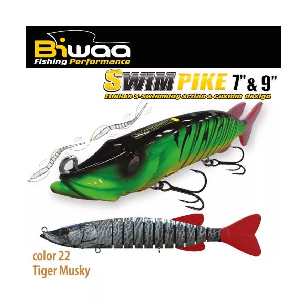 Biwaa Swimpike SS 18cm 26gr 22 Tiger Musky Wobbler 1ks