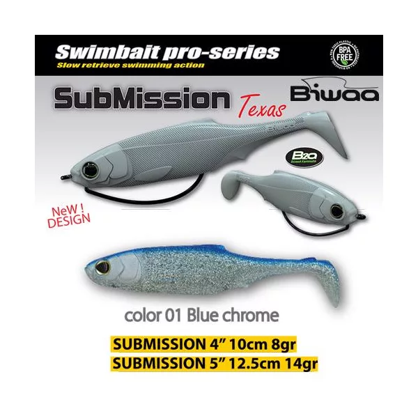 Biwaa Submission 13cm 01 Blue Chrome Guma 3ks