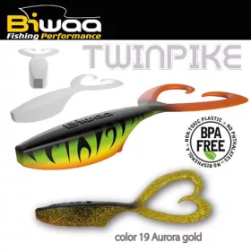   Biwaa Twinpike 15cm 24gr 19 Aurora Gold Gumová nástraha 3ks