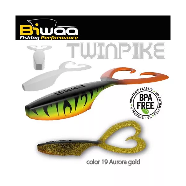 Biwaa Twinpike 15cm 24gr 19 Aurora Gold Gumová nástraha 3ks